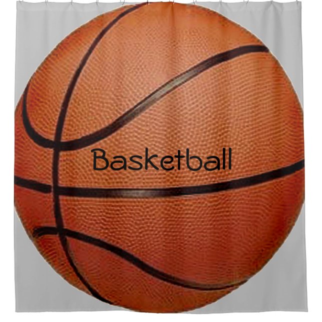 Basketball Design Shower Curtain (Front)