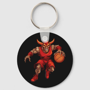 Basketball Devil Keychain