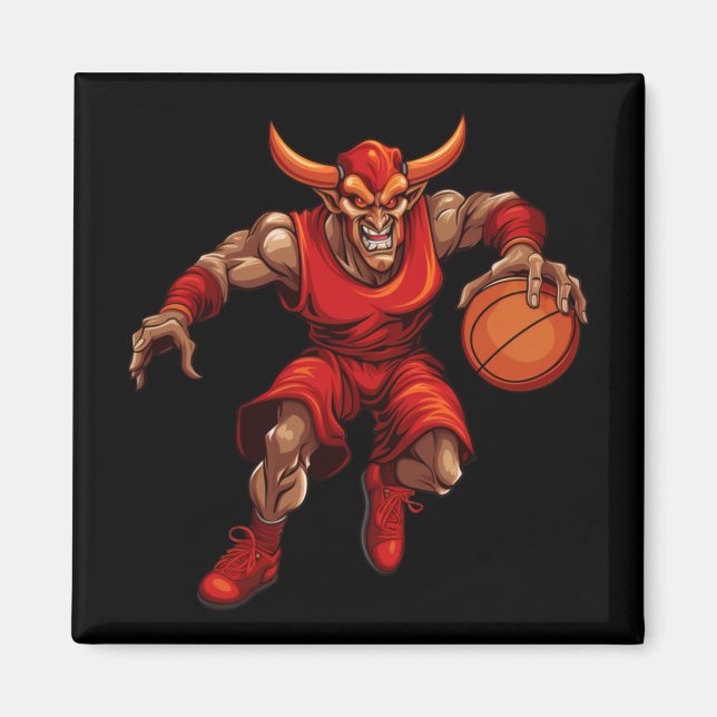 Basketball Devil  Magnet (Front)