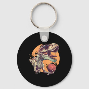 Basketball Dino T-rex Portrait Bball Player Basket Keychain