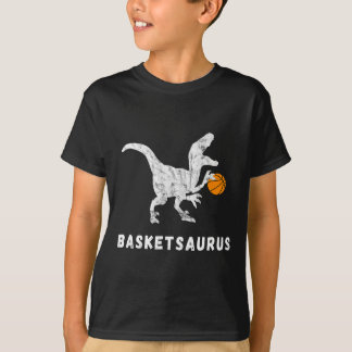 Basketball Dinosaur Baller T-rex Dino Playing Bask T-Shirt