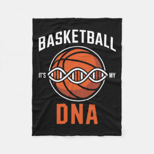 Basketball Dna - Pion Runs In My Blood  Fleece Blanket