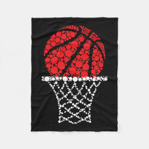 Basketball Dots Happy Dot Day For Kids Man Woman Fleece Blanket