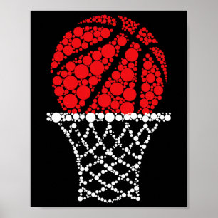 Basketball Dots Happy Dot Day For Kids Man Woman Poster