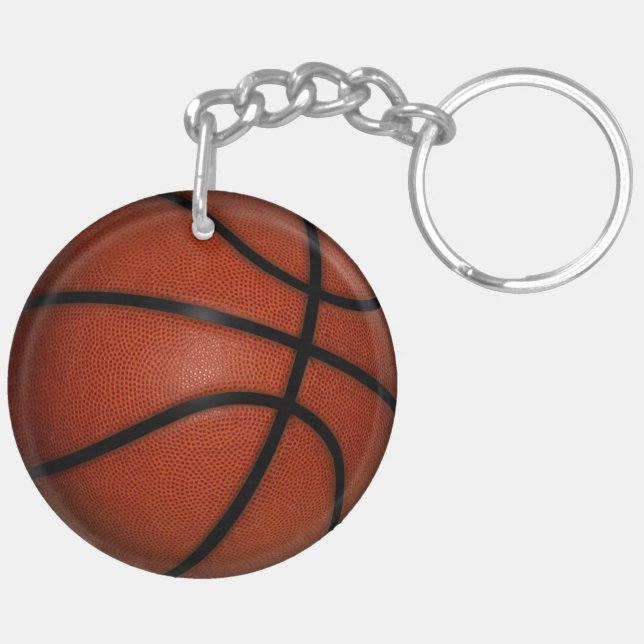 Basketball Double-sided Round Key chain (Back Left)