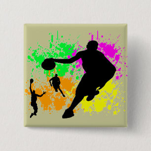 Basketball Dreams 2 Inch Square Button