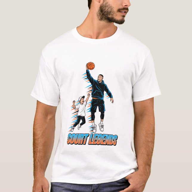 Basketball Drip Neon Basketball Graphics  T-Shirt (Front)