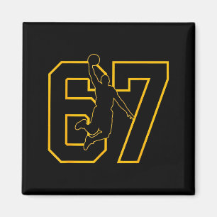 Basketball Drip Number 67 Basketball Player  Magnet