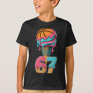 Basketball Drip Number 67 Player 67th Birthday Ice T-Shirt