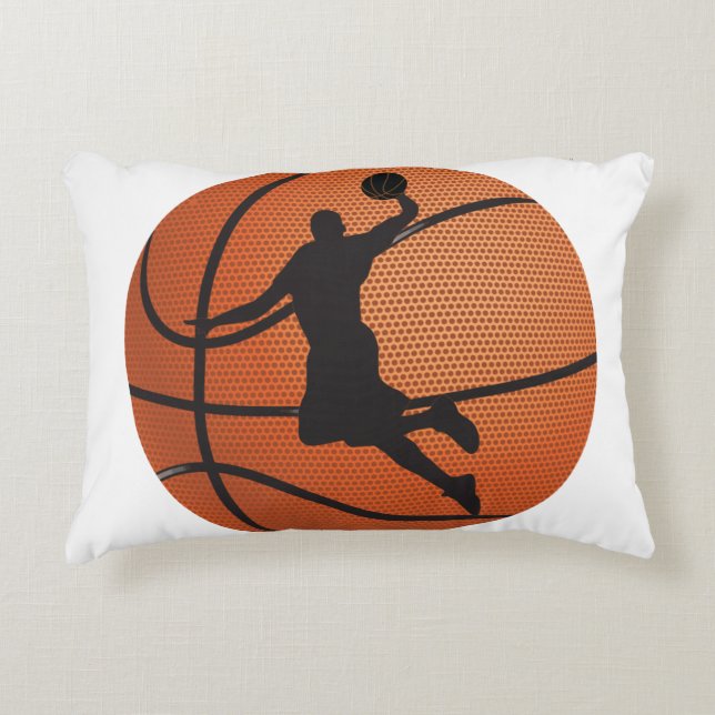 Basketball dunk accent pillow (Front)