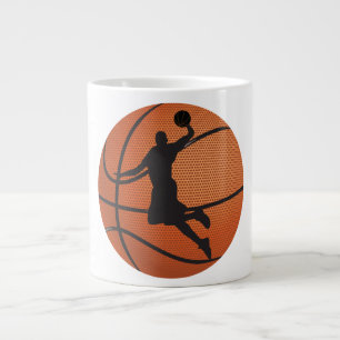 Basketball dunk large coffee mug