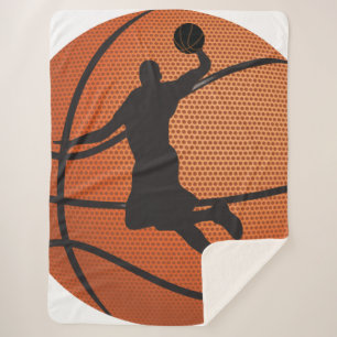 Basketball dunk sherpa blanket