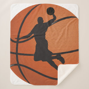 Basketball dunk sherpa blanket