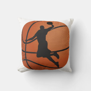 Basketball dunk throw pillow