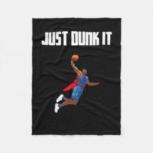 Basketball Dunking  Fleece Blanket