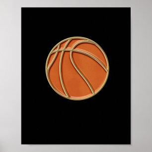 Basketball Enamel Pin 2d  Poster