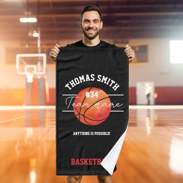 basketball entraîneur équipe serviette à main (Créateur téléchargé)