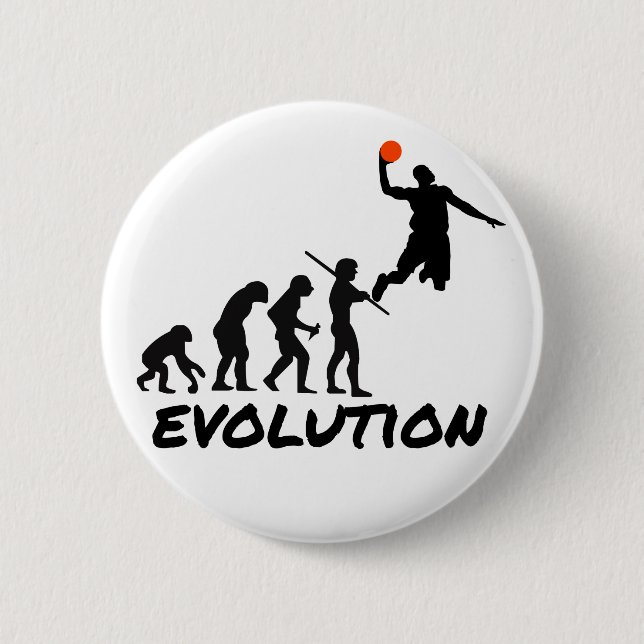 Basketball Evolution 2 Inch Round Button (Front)