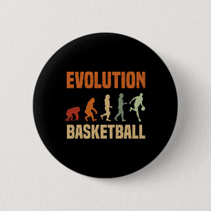 Basketball Evolution From Monkey To Men BBall Love 2 Inch Round Button