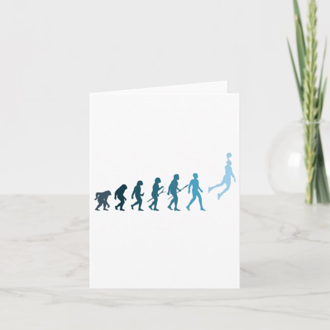 Basketball Evolution Funny Gift For Basketball Pla Card (Front)