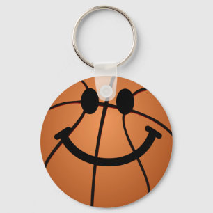 Basketball face keychain