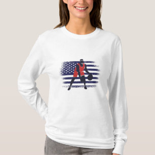 Basketball Fan Jersey USA Flag T-Shirt