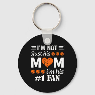 Basketball Fan Mom Quote Keychain