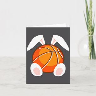 Basketball Fans Easter Bunny Happy Easter Basketba Card