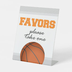 Basketball Favour Sign for Birthday or Baby Shower