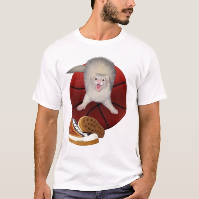 Basketball Ferret T-Shirt (Front)