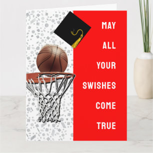 Basketball Fêtes Bonne chance Carte de diplôme
