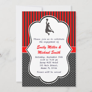 Basketball Fiançailles Invitation Card