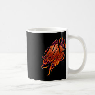 Basketball Fire and Scratches Bball Player Sport B Coffee Mug