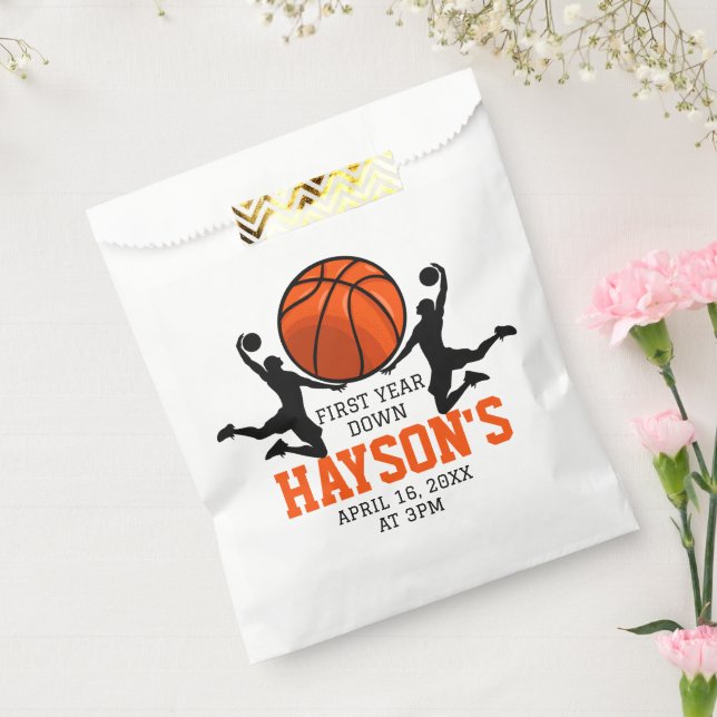 Basketball First Year Down 1st Birthday Favour Bag (Sealed)