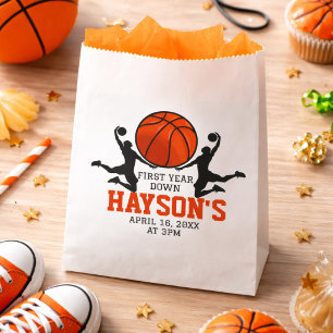 Basketball First Year Down 1st Birthday Favour Bag