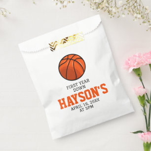 Basketball First Year Down 1st Birthday Favour Bag