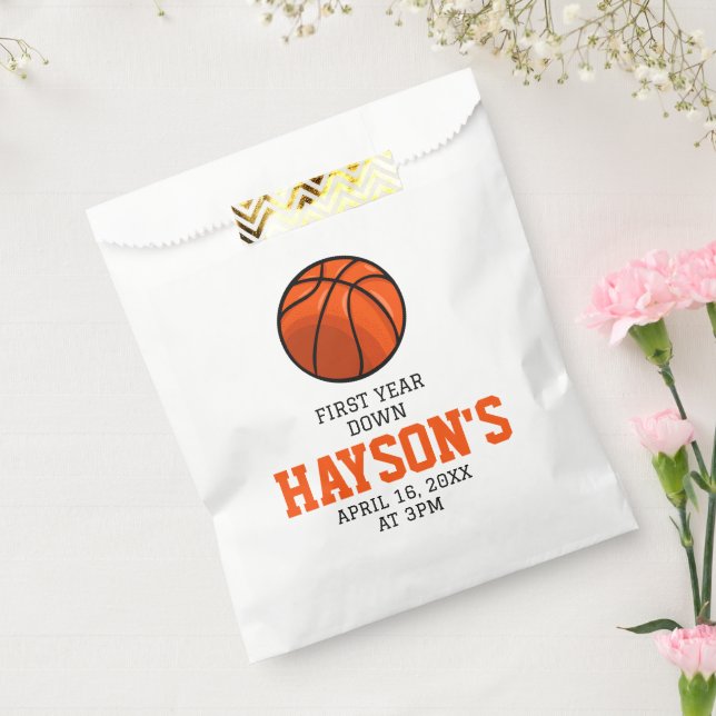 Basketball First Year Down 1st Birthday Favour Bag (Sealed)