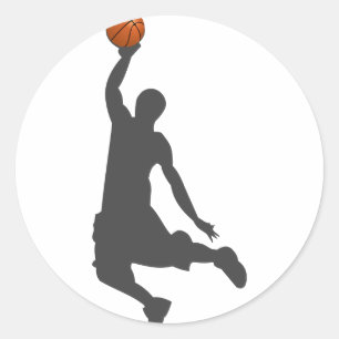 Basketball Fly Guy Classic Round Sticker