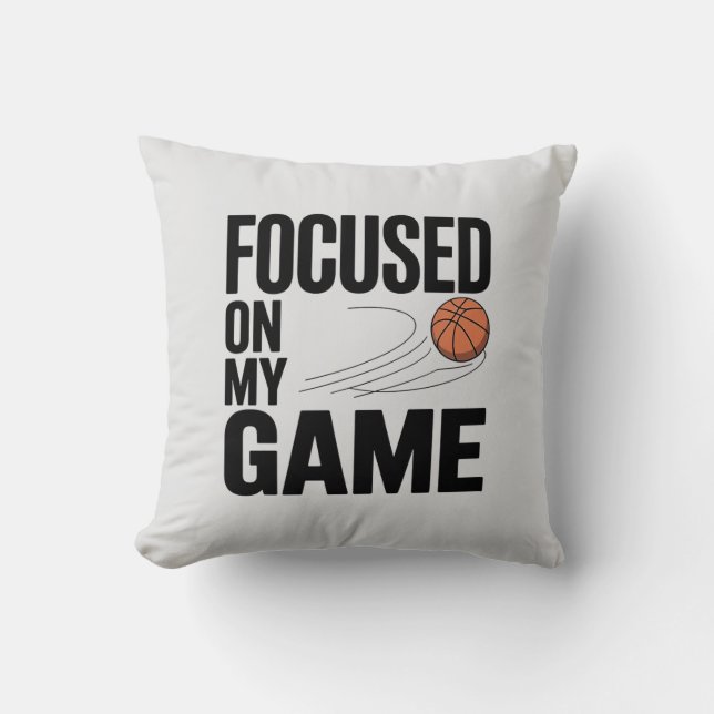 Basketball Focused Pillow & Cushion (Front)