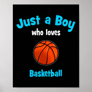Basketball For Boys Kids Basketball  Poster