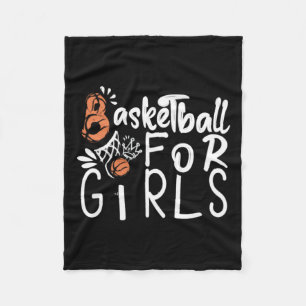Basketball For Girls Fleece Blanket