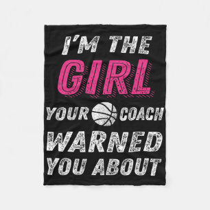 Basketball For Girls  Fleece Blanket
