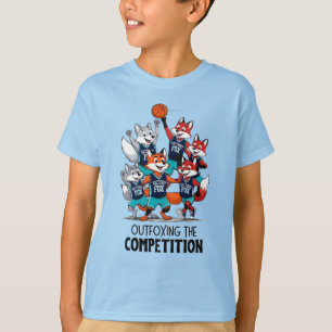 Basketball Foxes Outfoxing The Competition Boys T-Shirt