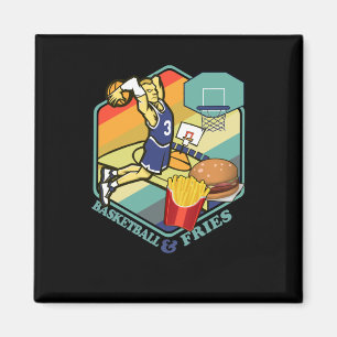 Basketball Fries Fastfood Burger Basketballer  Magnet
