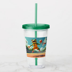 Basketball Frog acrylic tumbler