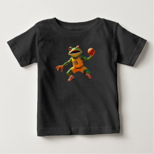 Basketball Frog baby black shirt