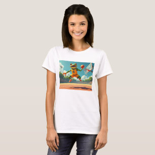 Basketball Frog femme blanc T-shirt