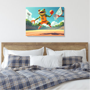 Basketball Frog impression de toile