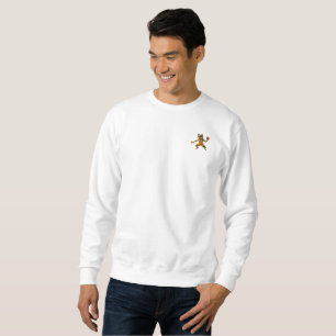 Basketball Frog men white sweatshirt pocket