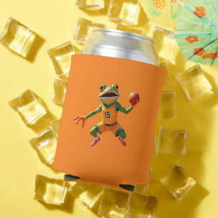 Basketball Frog orange can cooler